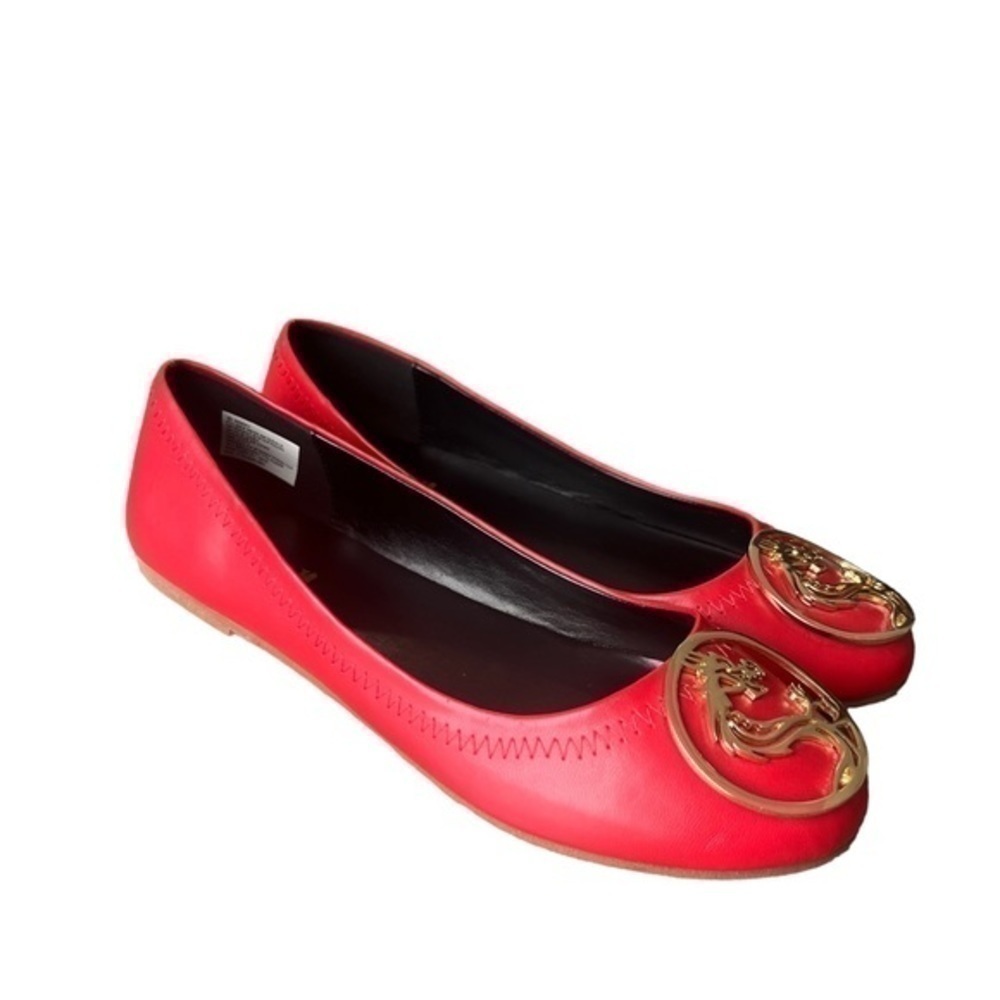 Women’s Size 9 Mulan red  Flats w logo . - Picture 2 of 6